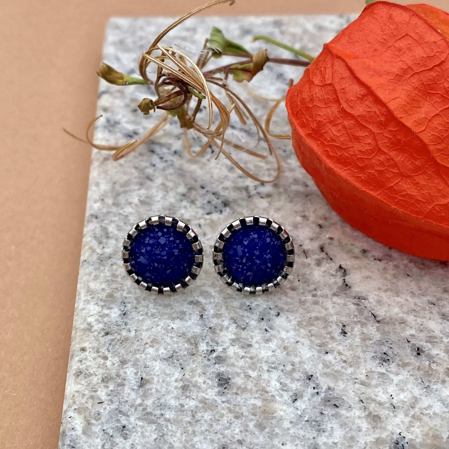 Ohrstecker "blaues Funkeln"