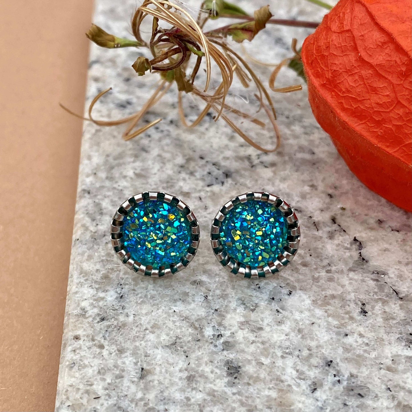 Ohrstecker "türkise Sterne"