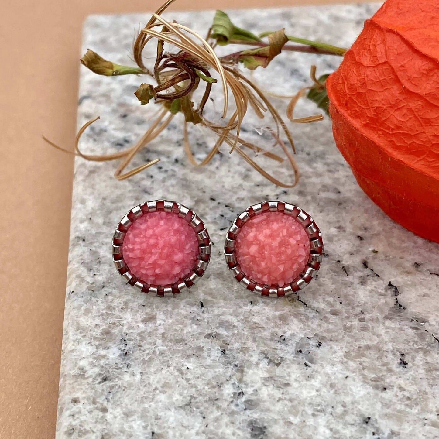 Ohrstecker "rosa Sterne"