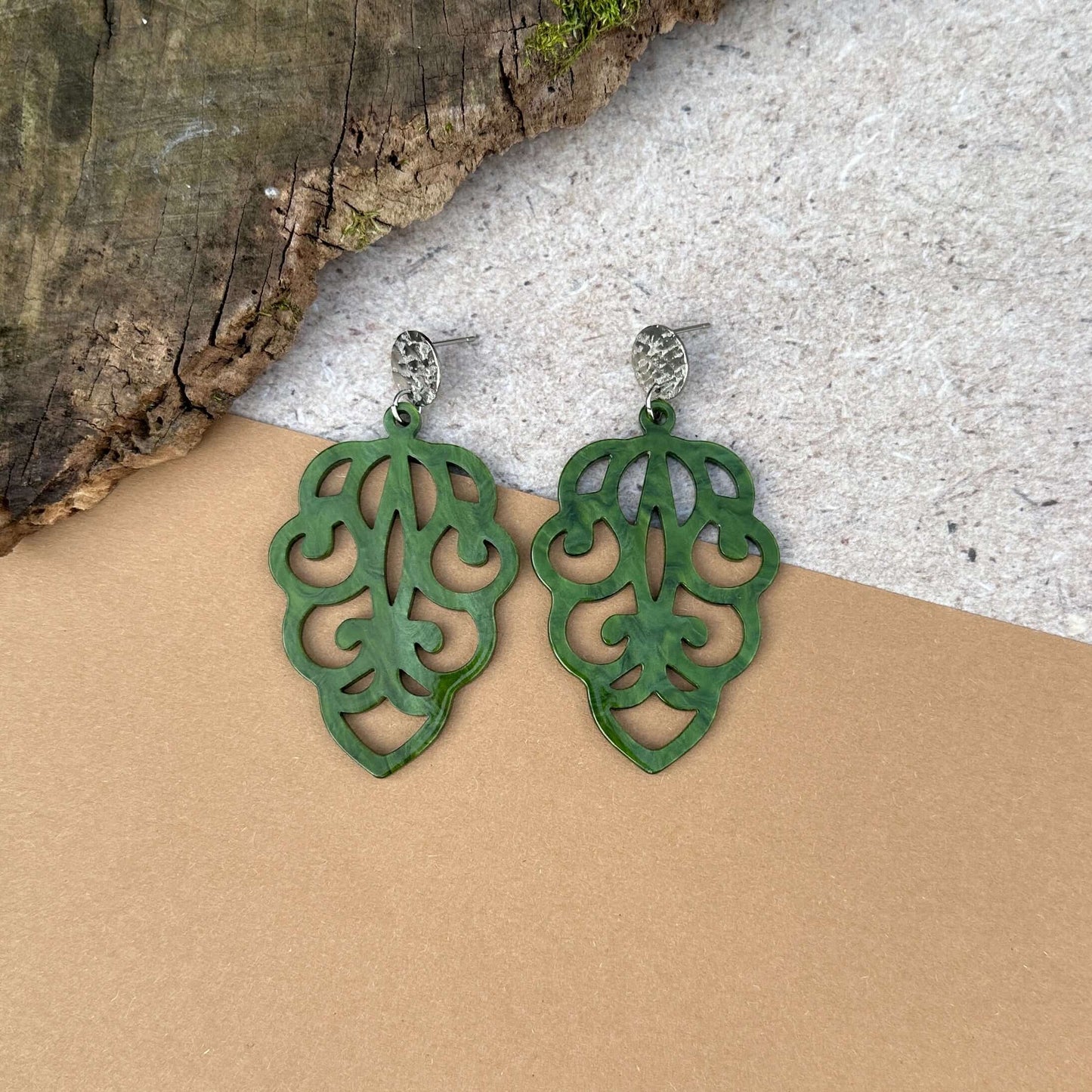 XXL-Ohrringe "Smaragd“