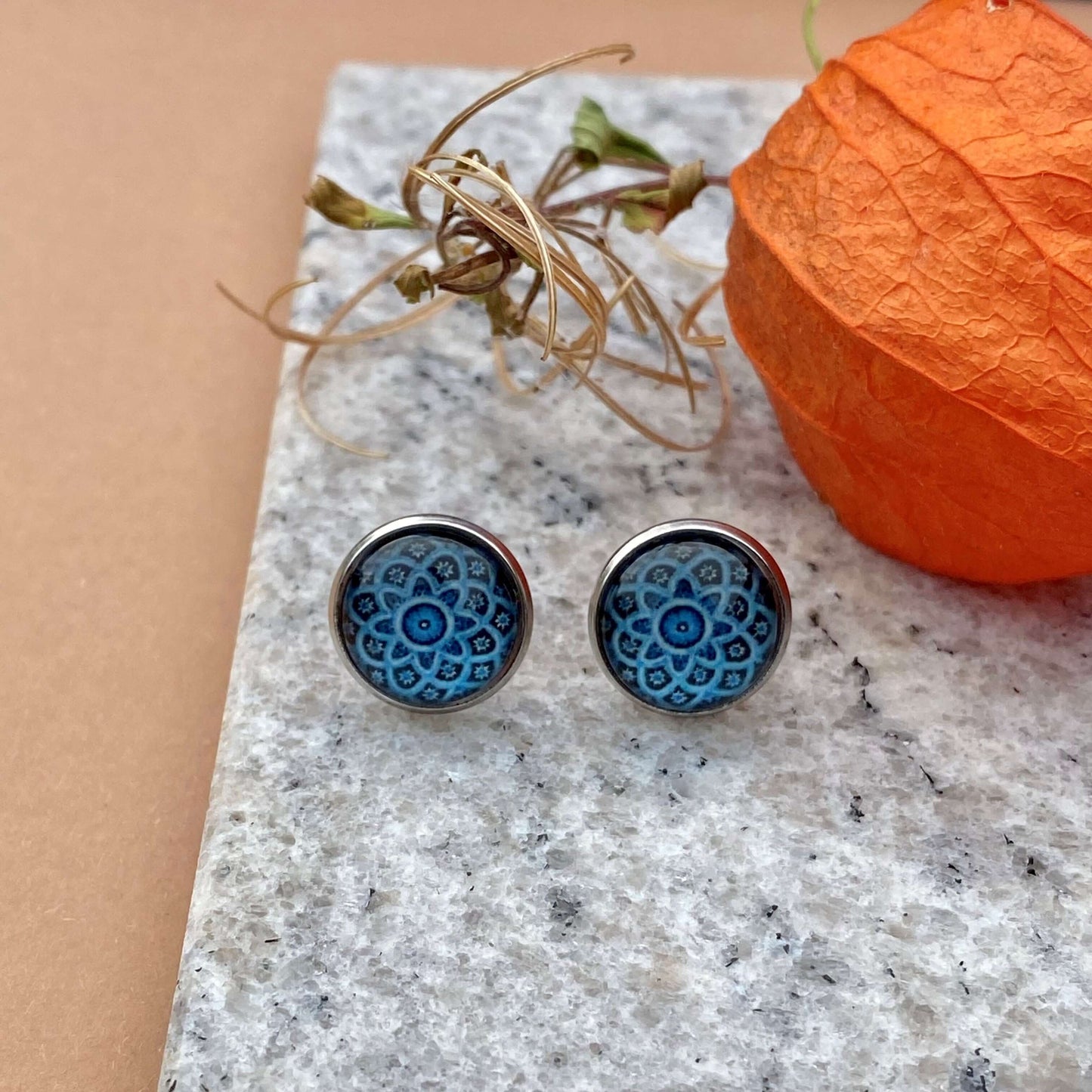 Ohrstecker "blaues Wasser"