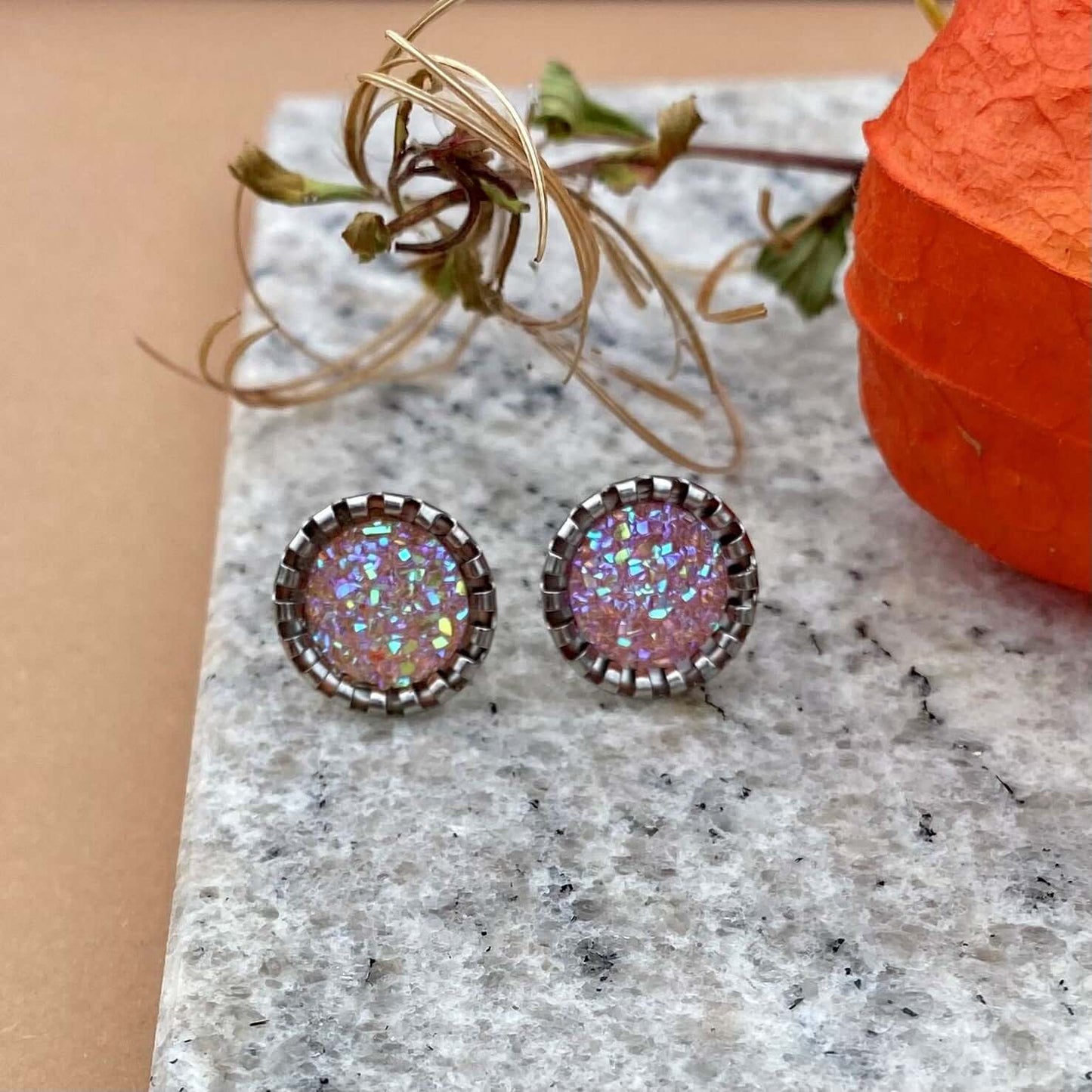 Ohrstecker "rosa Sterne"