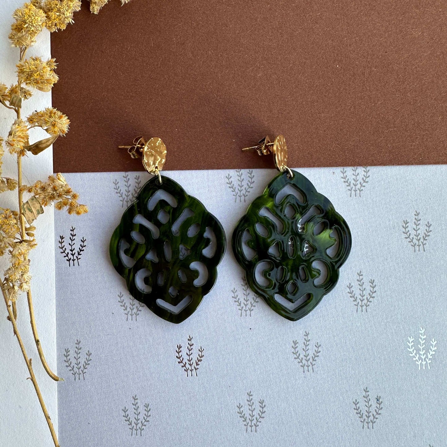 Ohrringe „Tannengrün 2“