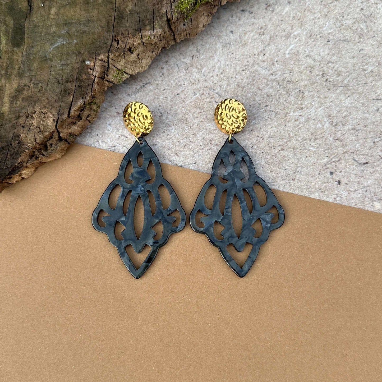 XXL-Ohrringe "Blaubeere“