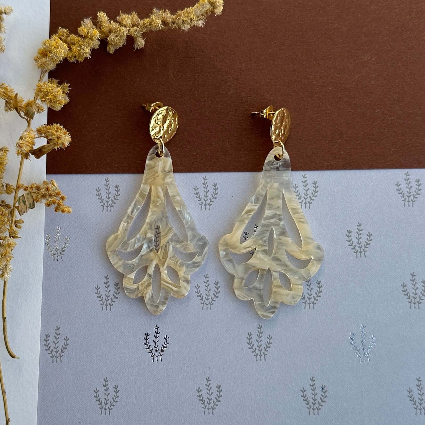 Ohrringe „Karamell Transparent“