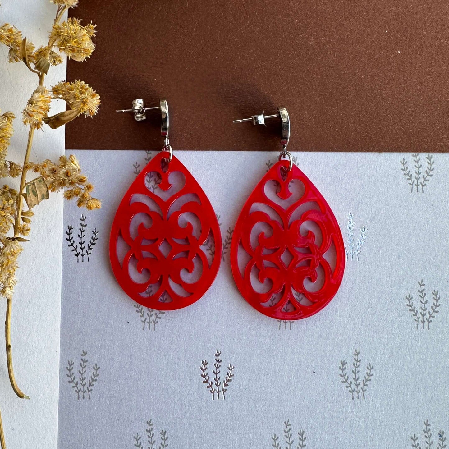 Ohrringe „Tropfen Rose“