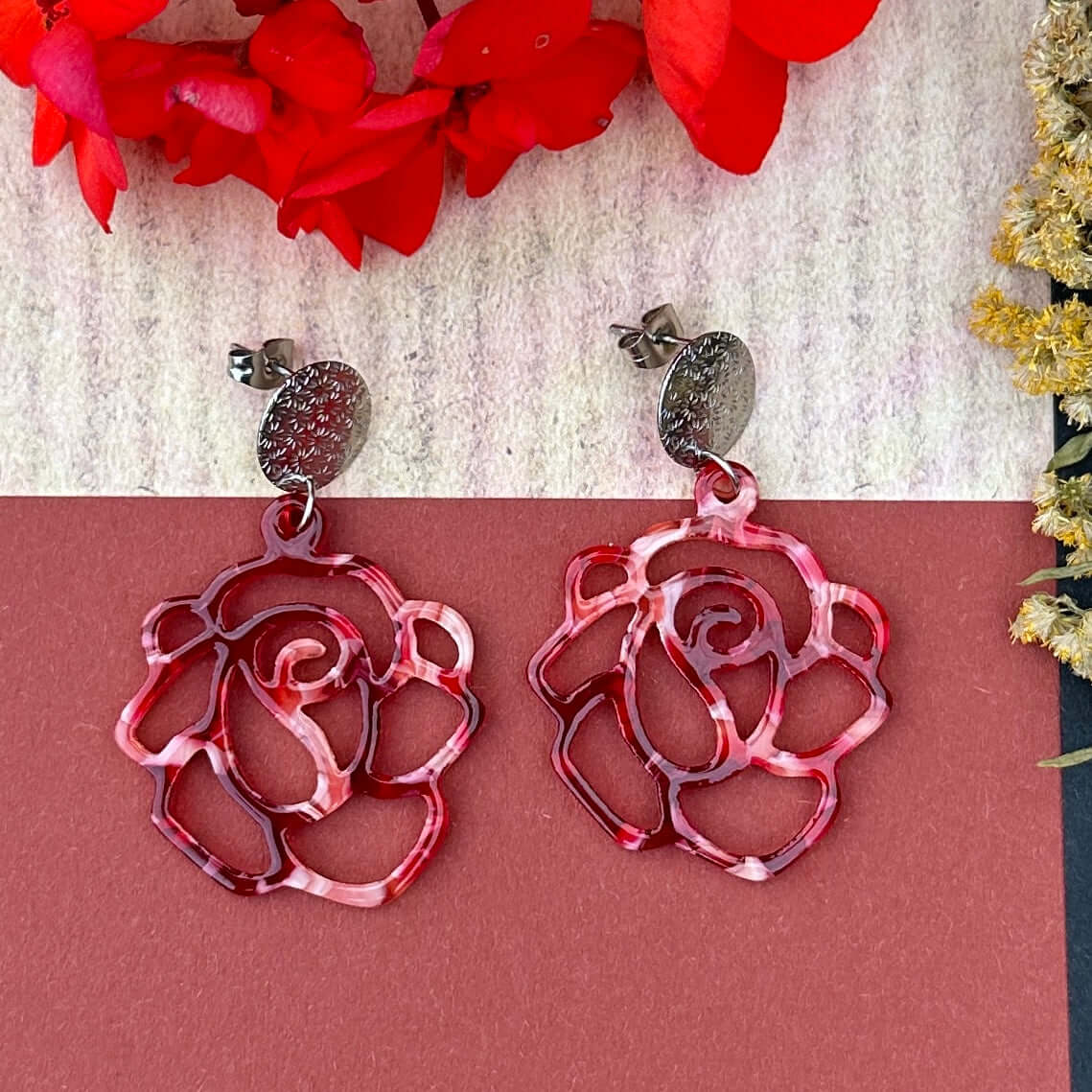 Ohrringe "rote Allrounder"