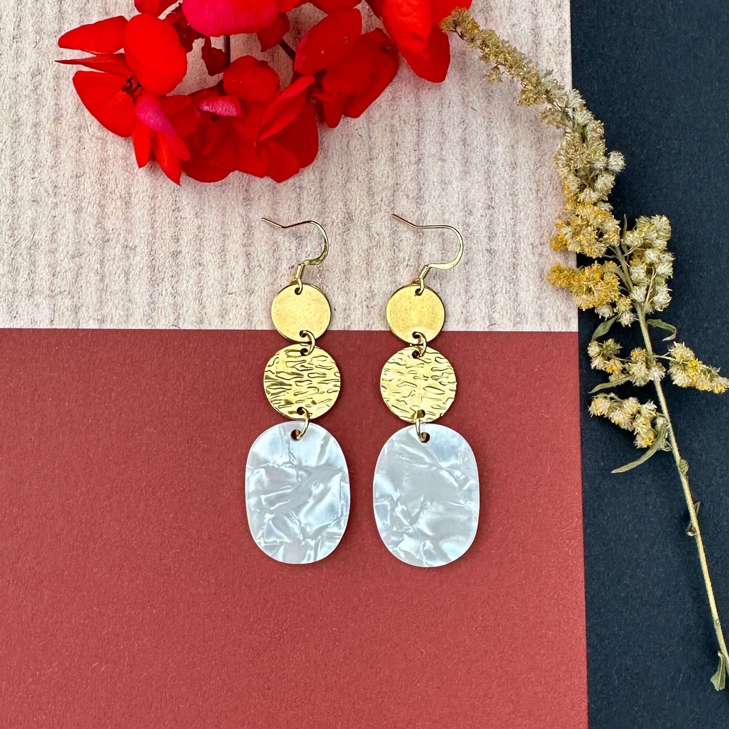 Ohrringe "runde Kristalle"