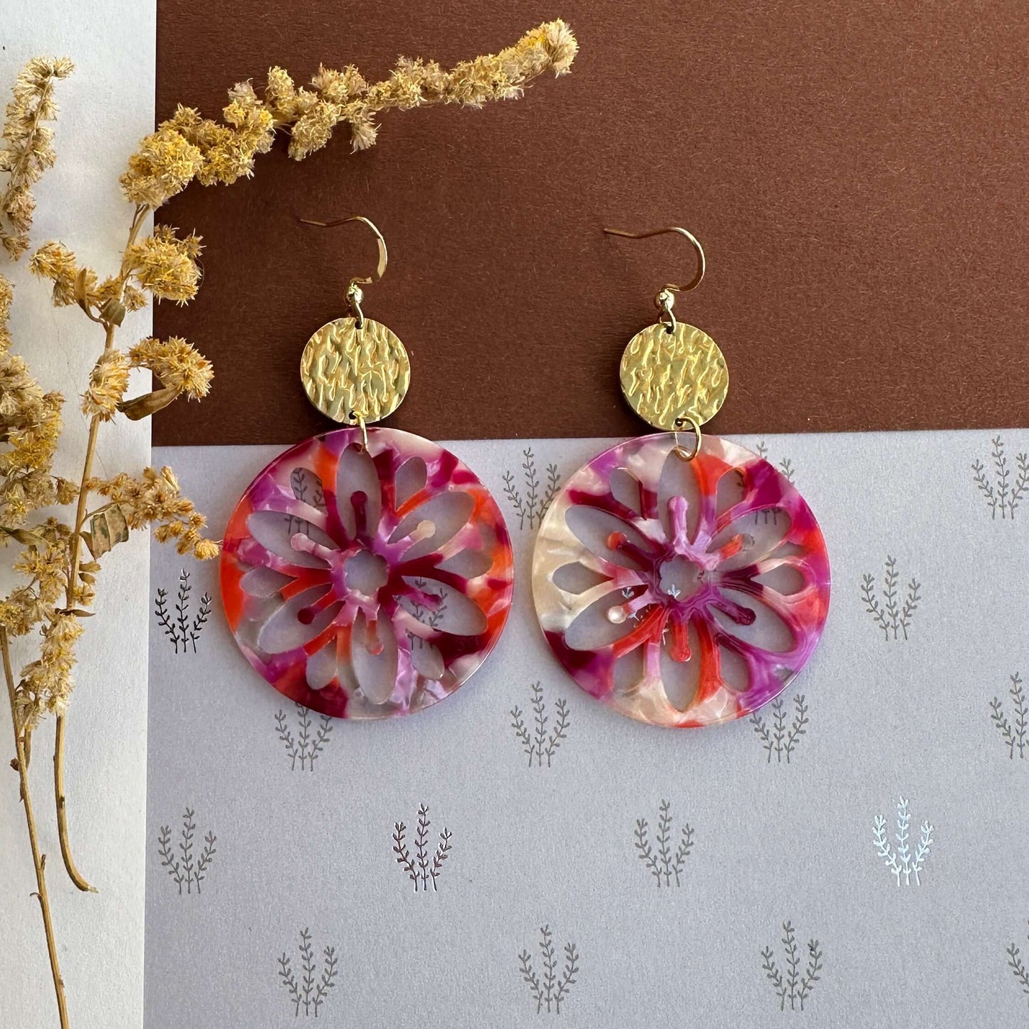 Ohrringe „bunte Blume 2“